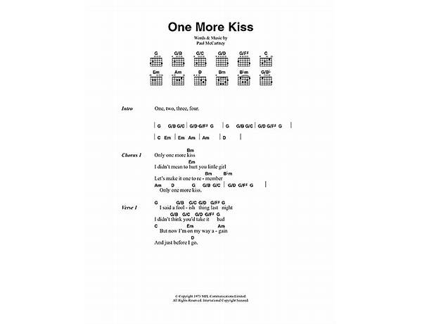 One more kiss en Lyrics [Popek]