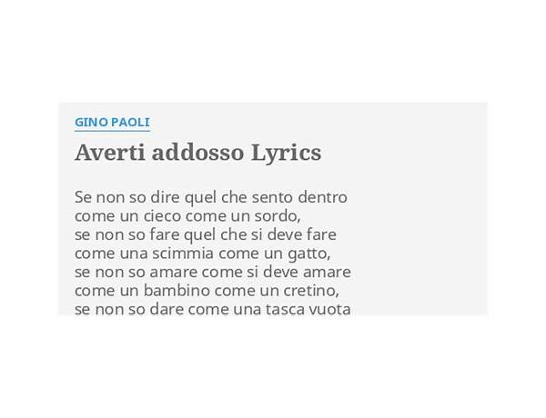 Oro Addosso it Lyrics [Amedeew]