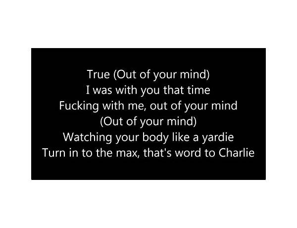 Out Of Your Mind en Lyrics [The Noise Figures]