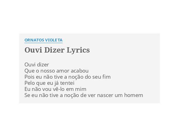 Ouvi Dizer pt Lyrics [Bárbara Eugênia]