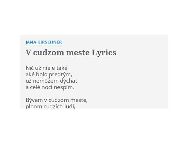 Párty v cudzom meste sk Lyrics [Shimmi]