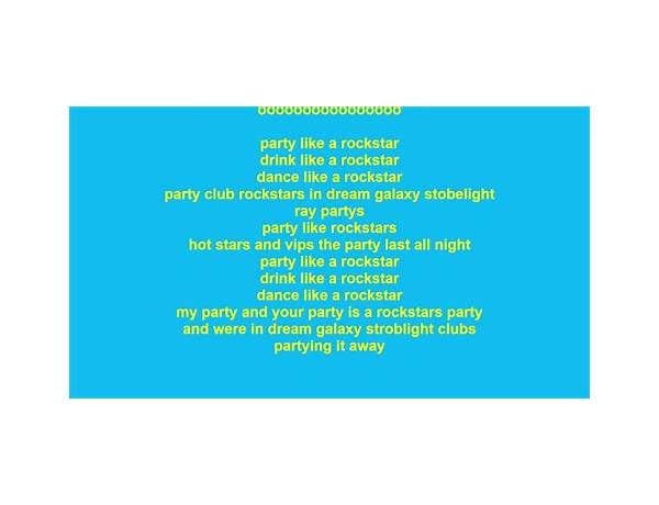 Party Like A en Lyrics [Rave]