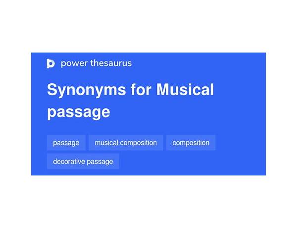 Passage, musical term