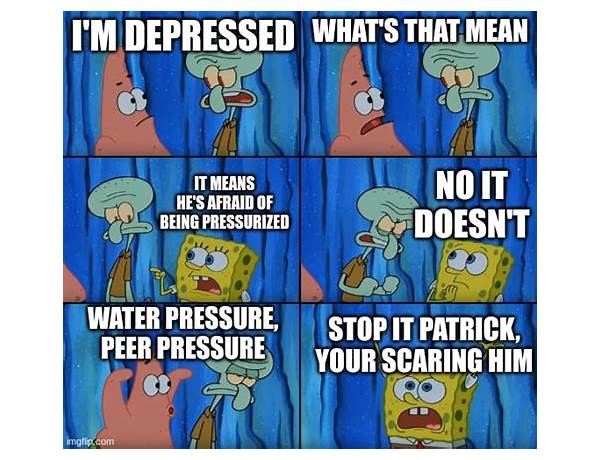 Patrick, You\'re So Depressing en Lyrics [PlasticBag FaceMask]