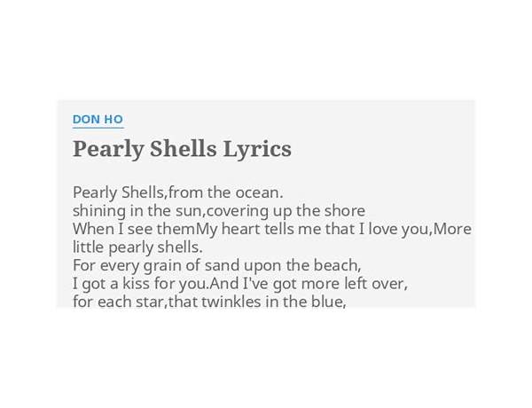 Pearly Shells en Lyrics [Billy Vaughn]