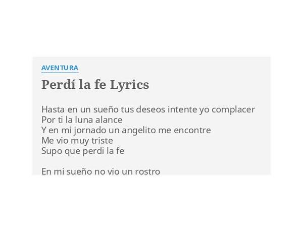 Perdí La Fe es Lyrics [Juana La Loca]