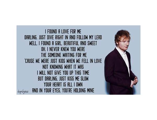 Perfect en Lyrics [Ed Sheeran]