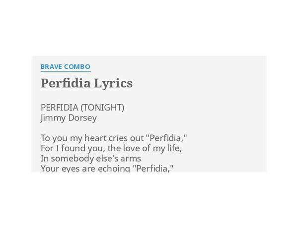 Perfidia es Lyrics [Filippa Giordano]