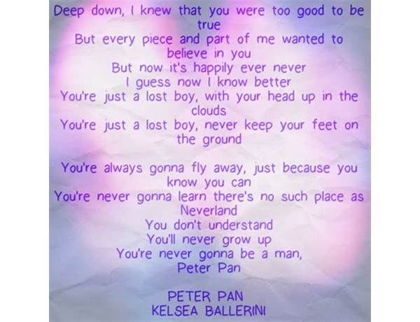 Peter Pan en Lyrics [Hailey Mia]