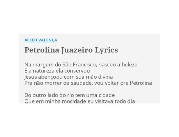 Petrolina Juazeiro pt Lyrics [Dominguinhos]
