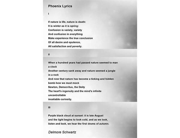 Phoenix en Lyrics [The Tear Garden]