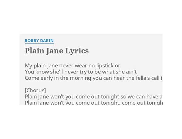 Plain Jane en Lyrics [Shahroz]