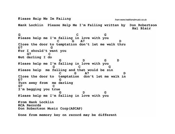 Please Help Me, I\'m Falling en Lyrics [Vic Damone]