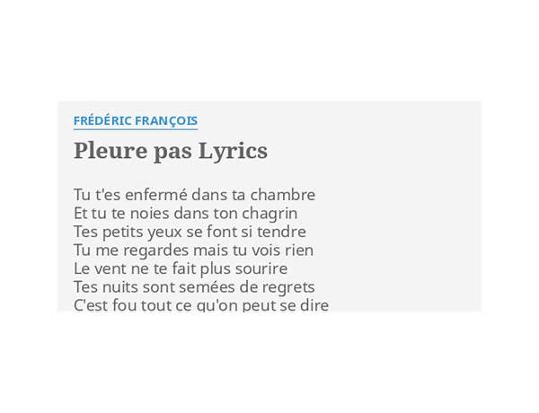 Pleure pas fr Lyrics [MB]