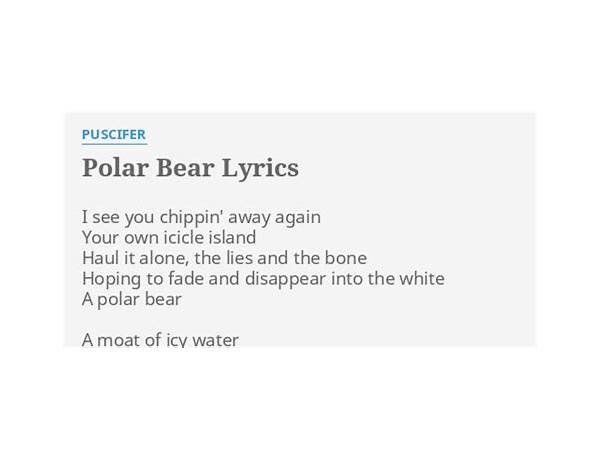 Polar Bear en Lyrics [Giraffage]