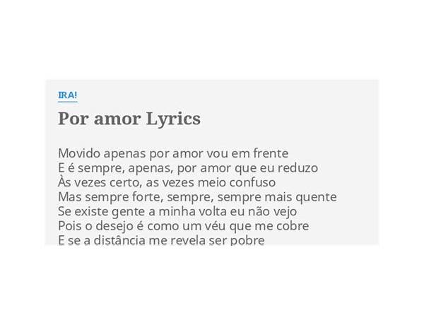Por Amor pt Lyrics [Ira!]