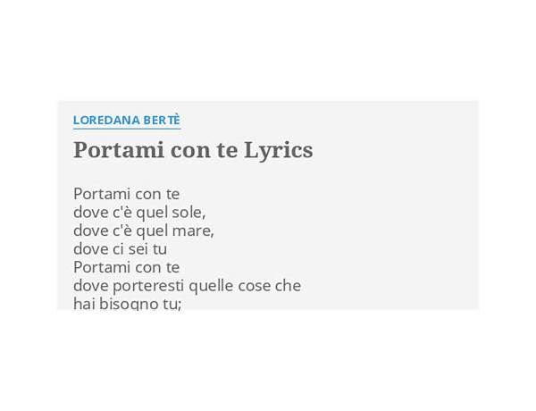 Portami Con Te it Lyrics [Marco Ferradini]
