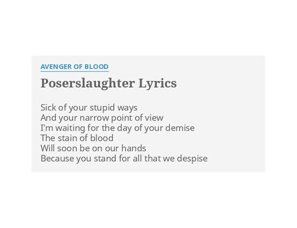 Poserslaughter en Lyrics [Avenger Of Blood]