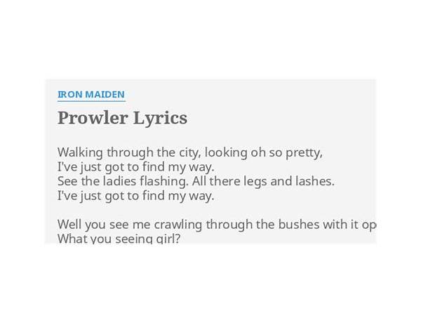 Prowler en Lyrics [Six Feet Under]