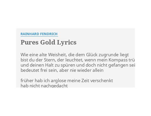 Pures Gold de Lyrics [Justus Jonas]