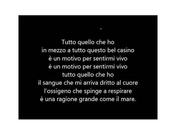 Quello Che Ho it Lyrics [Davide De Marinis]