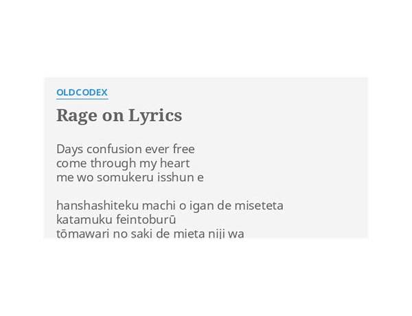 Rage en Lyrics [Scorpinox]