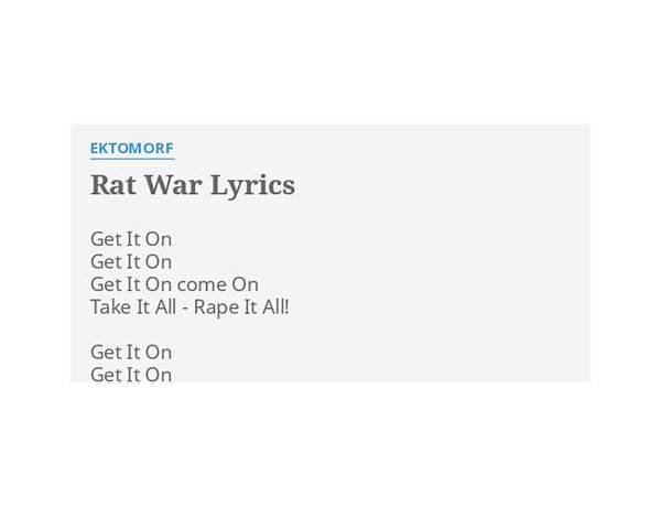 Rat War en Lyrics [Ektomorf]