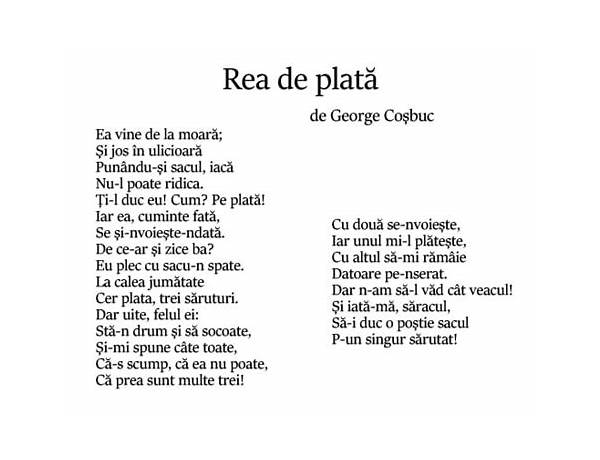 Rea de plată ro Lyrics [Nicolae Bretan]