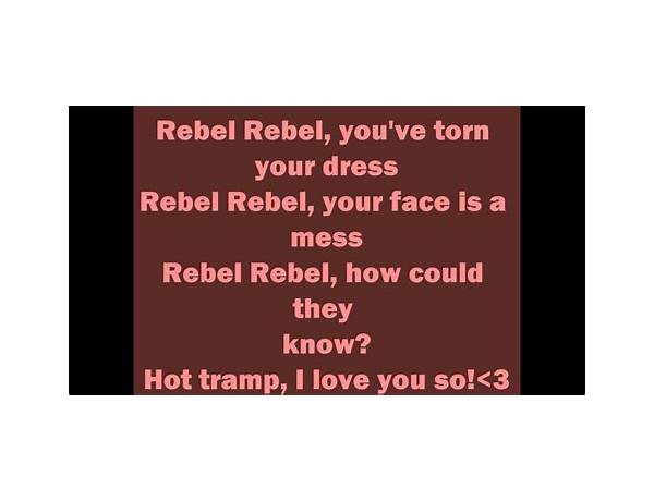 Rebel Rebel en Lyrics [Def Leppard]