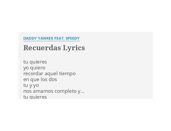 Recuerdas es Lyrics [Manuel Carrasco]