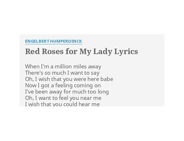 Red Roses for My Lady en Lyrics [Engelbert Humperdinck]