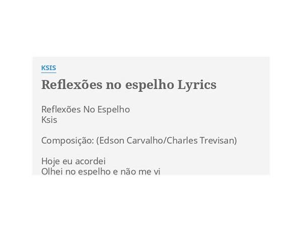 Reflexões No Espelho pt Lyrics [Cassis]