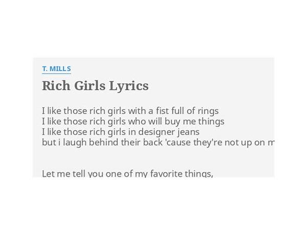 Rich Girls en Lyrics [Brooklyn Wyatt]