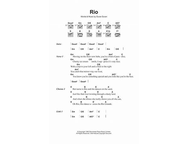 Rio [US Edit] en Lyrics [Duran Duran]