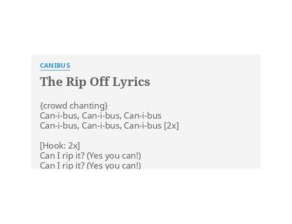 Rip the Riptilyan en Lyrics [Canibus]