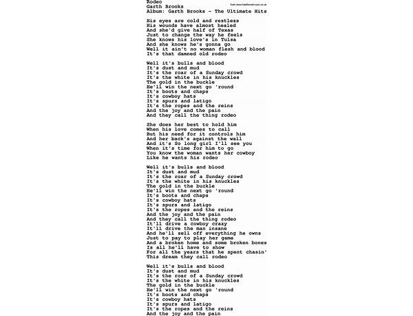 Rodeo Song en Lyrics [Ed Burleson]