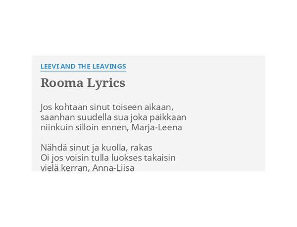 Rooma fi Lyrics [Lukas Leon]