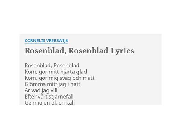 Rosenblad, Rosenblad sv Lyrics [Cornelis Vreeswijk]
