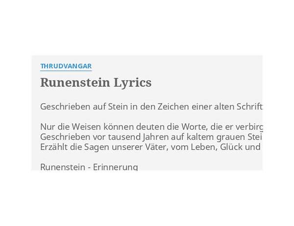 Runenstein de Lyrics [Thrudvangar]