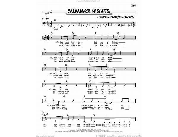 SUMMER NIGHTS de Lyrics [VILU]