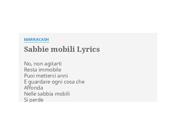 Sabbie Mobili it Lyrics [Mara Sattei]