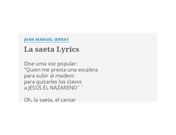 Saeta en Lyrics [Nico]