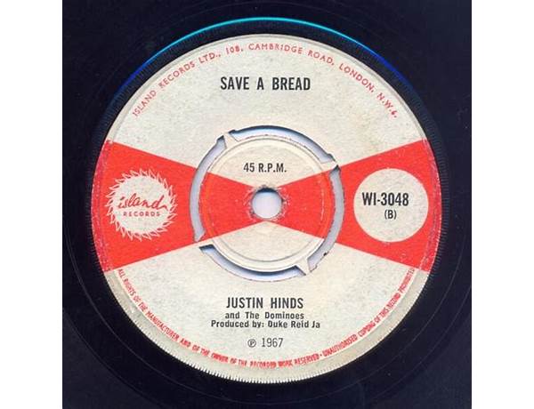 Save A Bread - 1139657 en Lyrics [Justin Hinds]