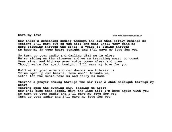 Save My Love en Lyrics [4ever Falling]