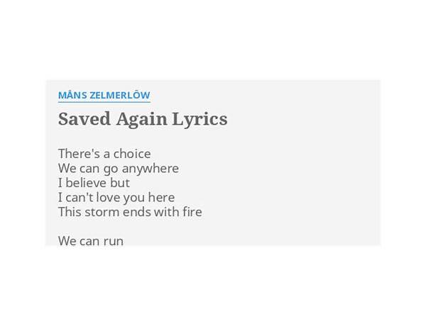 Saved Again en Lyrics [Måns Zelmerlöw]