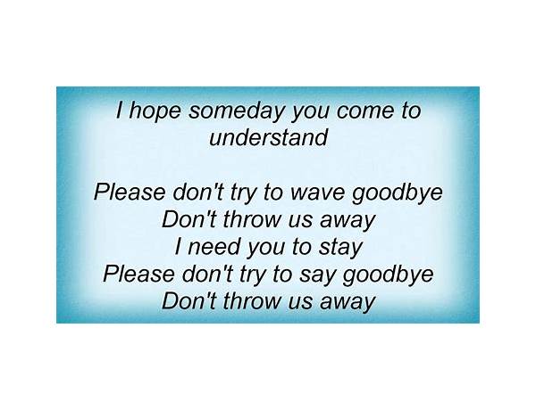 Say Goodbye en Lyrics [Deepest Blue]