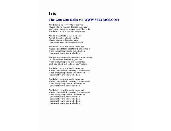 Say You\'re Free en Lyrics [The Goo Goo Dolls]