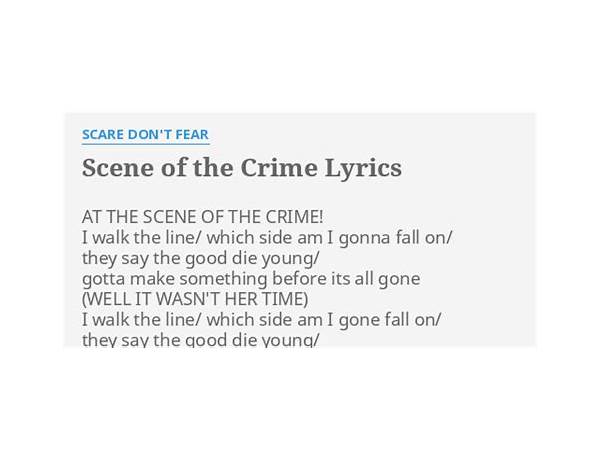 Scene of the crime en Lyrics [Jill Johnson]