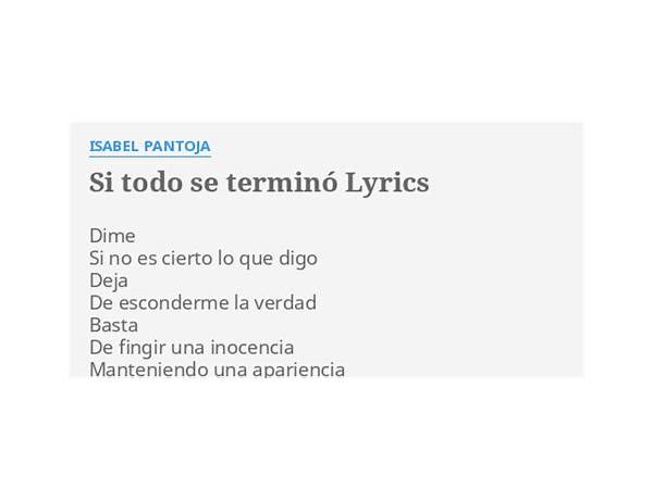 Se Terminó es Lyrics [Fito Páez]