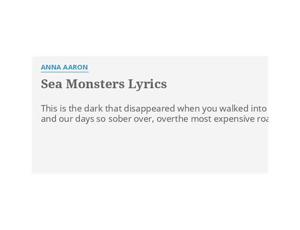 Sea Monsters en Lyrics [Canon Blue]